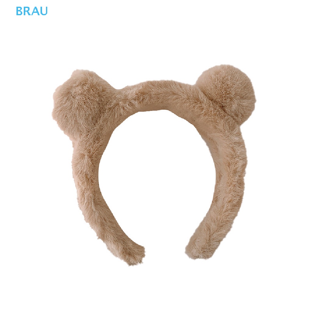 Băng Đô Cài Tóc Hình Tai Gấu Bằng Lông Nhung Dễ Thương Xinh Xắn