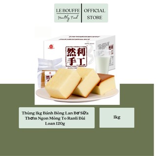 Thùng 1kg Bánh Bông Lan Bơ Sữa Thơm Ngon Mông To Ranli Đài Loan 120g