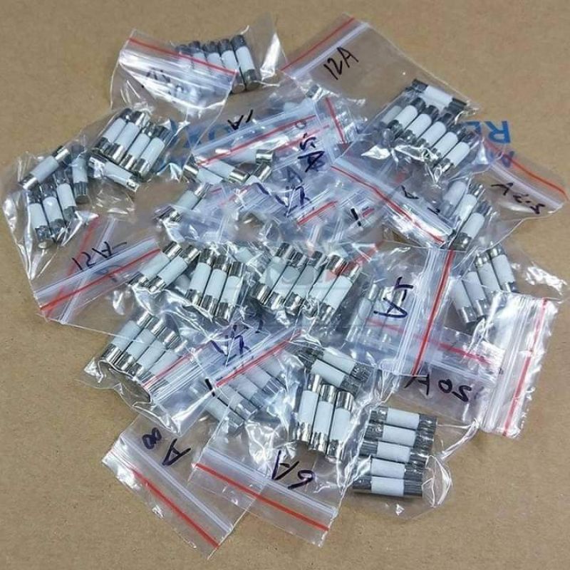 Cầu chì sứ 5x20mm 1A, 2A, 3A....