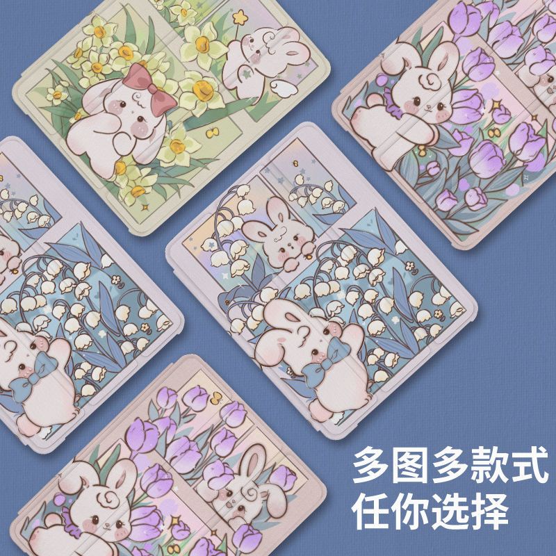 Bao Da Máy Tính Bảng Họa Tiết Hoa / Thỏ Dễ Thương Cho iPad Pro 2021 / 20 / 18 12.9-inch 2021 / 20 / 19 10.2-inch 2017 / 18 9.7-inch