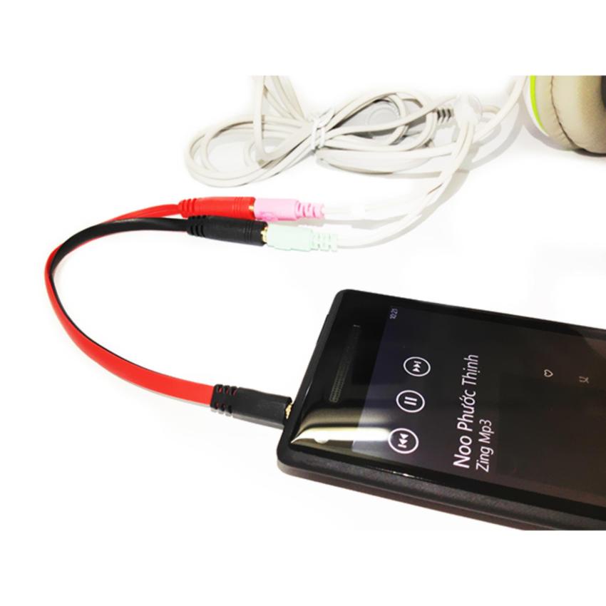 Cáp chia Audio 3.5mm ra mic và loa