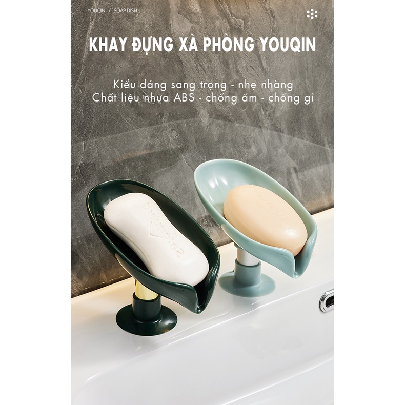 Khay Đựng Xà Phòng Đế Hít, Kệ Xà Bông, Chất Liệu Nhựa ABS, Linh Hoạt Lắp Đặt, Không Cần Khoan Đục - YouQin