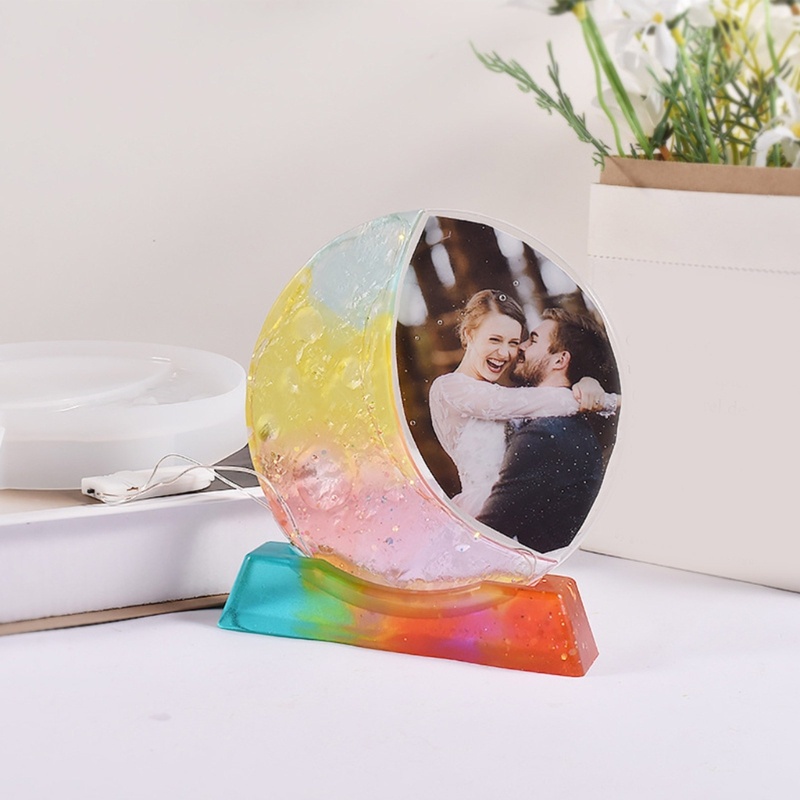 Khuôn Làm Khung Ảnh Bằng Nhựa Hình Mặt Trăng Độc Đáo DIY