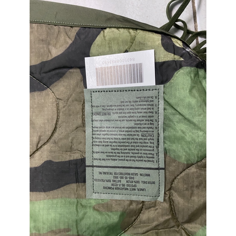 Mền dù Poncho USA, chăn mền lính Mỹ
