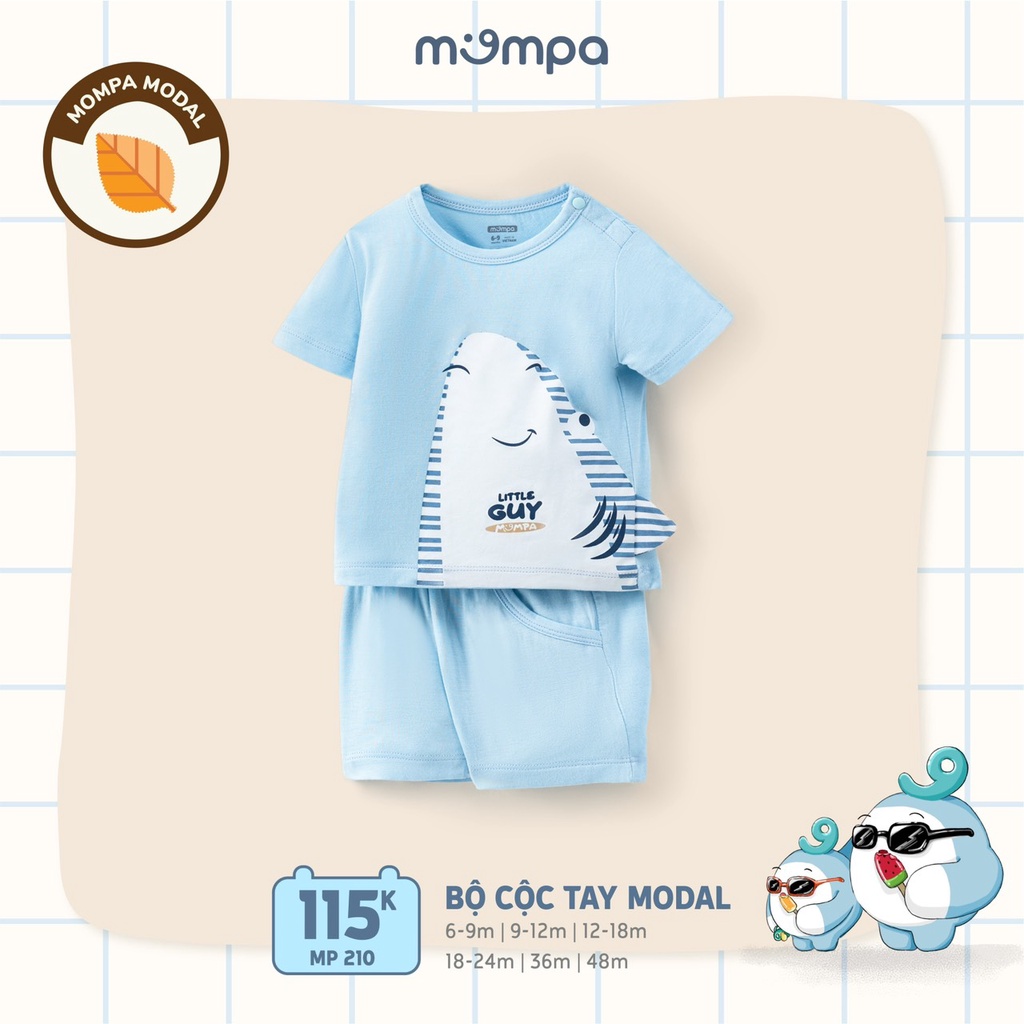 Mompa - Bộ cộc tay cài vai Modal MP210