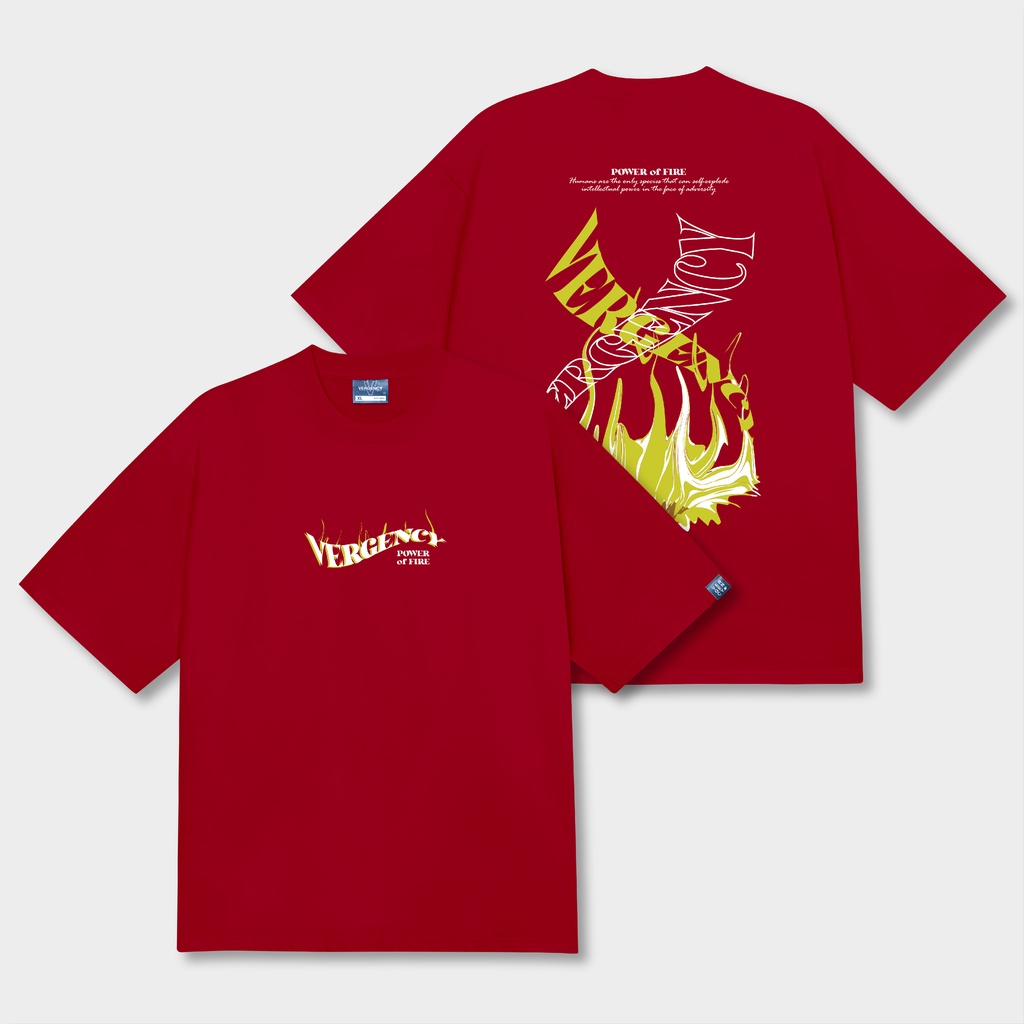 Áo thun nam nữ local brand unisex form rộng tay lỡ Vergency Fire/FIR hàng chính hãng 6 màu sắc
