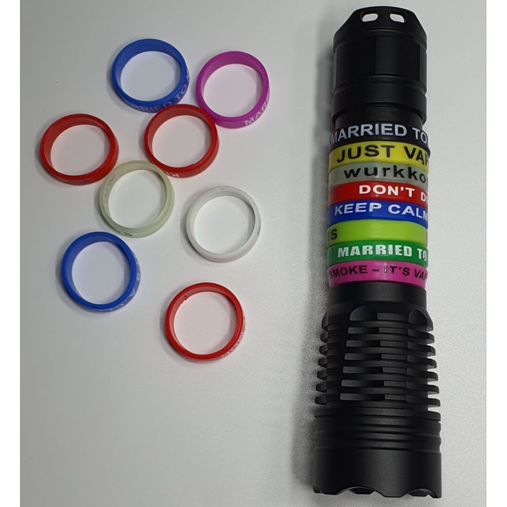 Vòng silicon trang trí, chống trược cho đèn pin, vape, vợt cầu lông