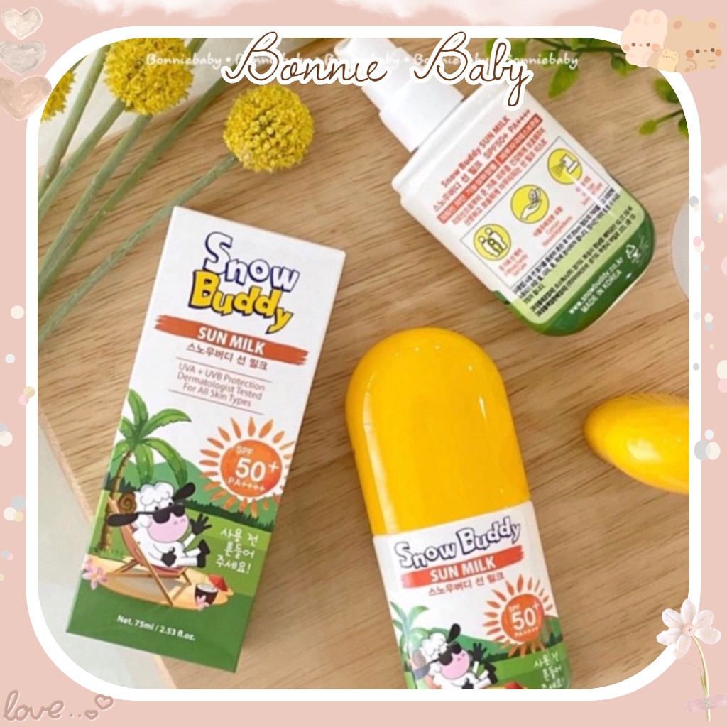 Kem chống nắng dạng xịt cho bé Hàn Quốc Snow Bubby’s Sun Milk SPF 50 (75ml)