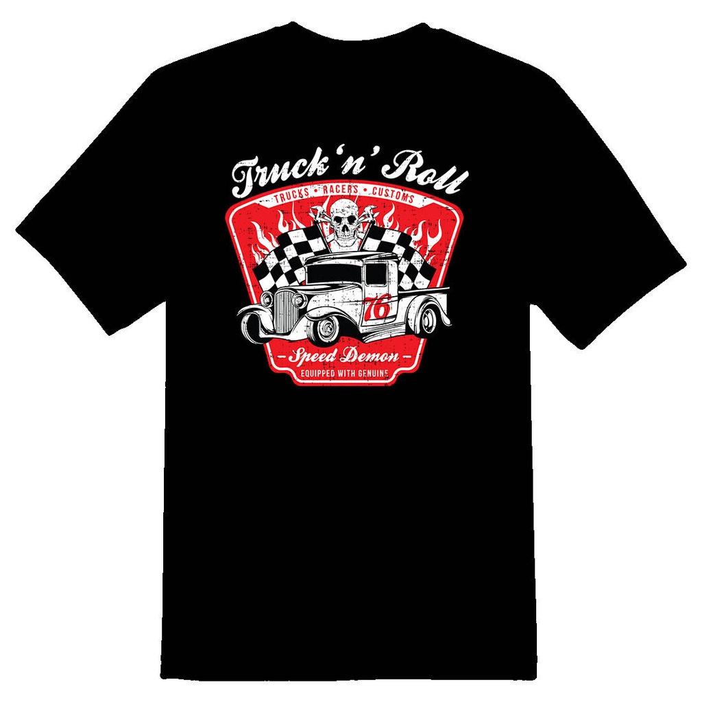 Áo Thun Cotton Nguyên Chất Hình Xe Tải N Roll Speed Demon Cổ Điển Làm Quà Tặng Ngày Của Cha
