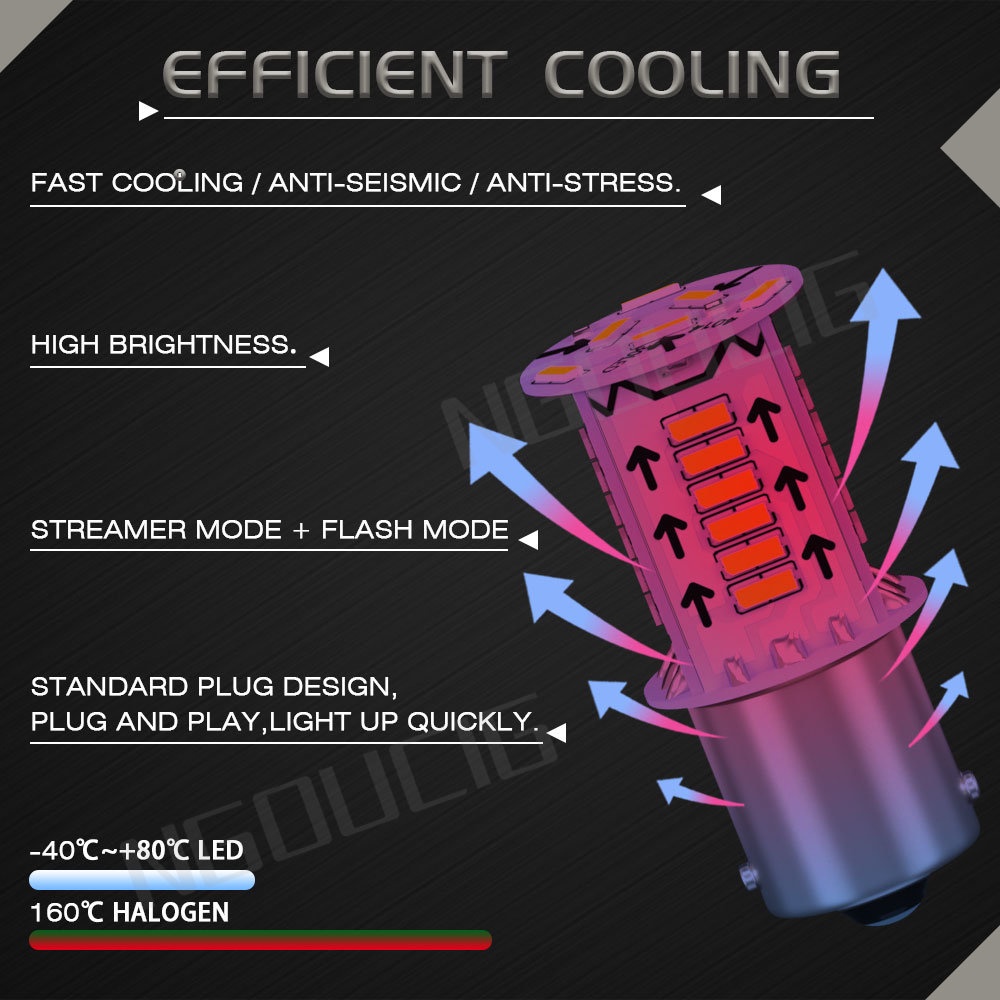 Đèn LED Tín Hiệu 1157 BAY15D P21 / 5W Gắn Đuôi Xe Mô Tô