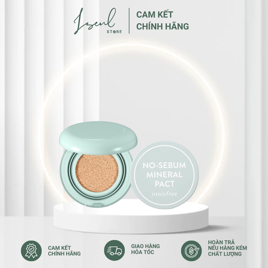 Combo Phấn Phủ/ Phấn nước Kiềm Dầu Innisfree No Sebum Mineral Powder/ Innisfree No Sebum Powder Cushion