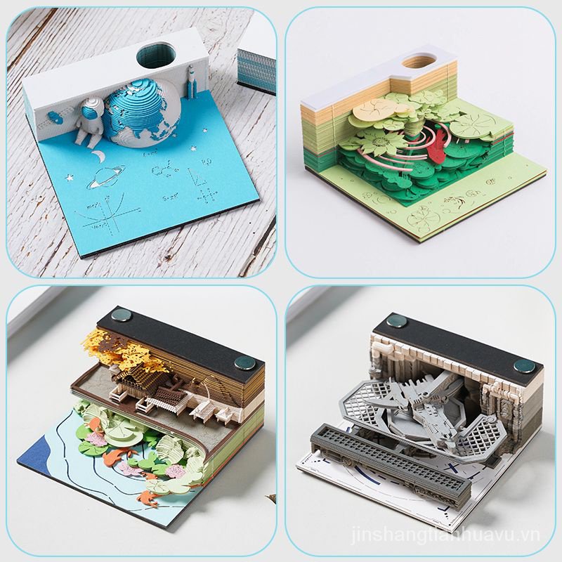 Mô Hình Giấy Note Phong Cách Trung Hoa 3d Độc Đáo