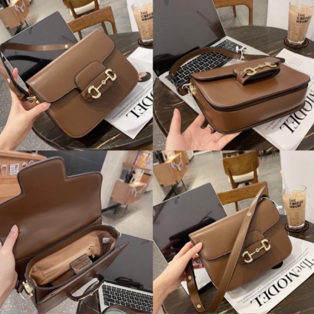 Túi xách nữ bản da trơn 2 màu hàng xuất dư chuẩn xịn full box bill tag T017