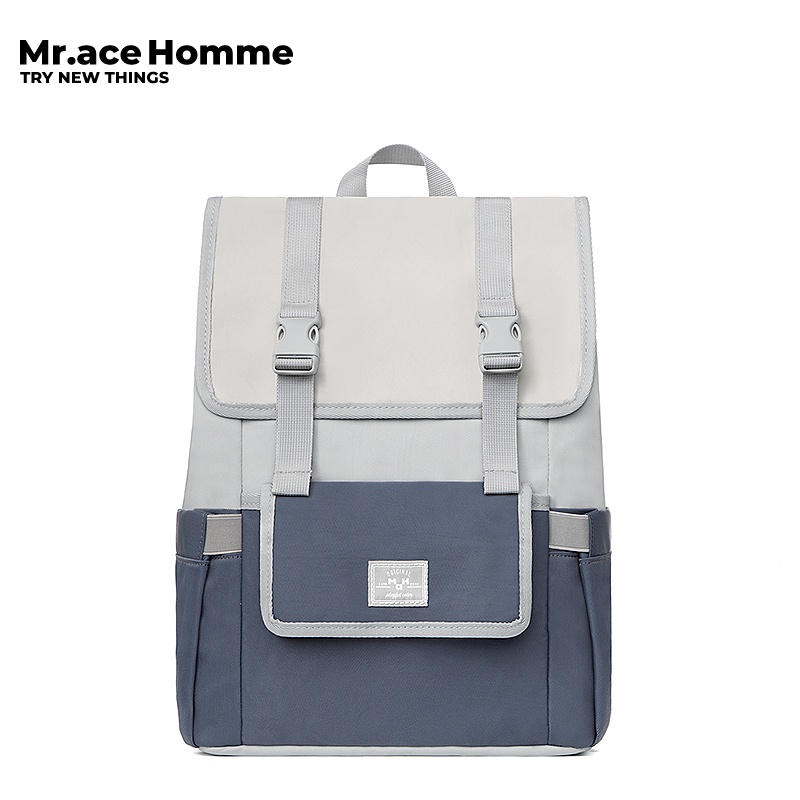 Mr. ace Homme Ash Ba Lô Đi Học Cỡ Trung Màu Tương Phản Cho Nữ Sinh