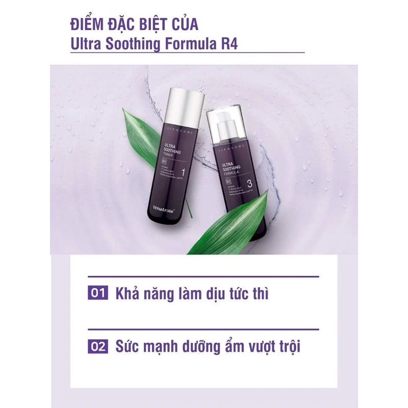 HÀNG CÔNG TY - Sữa dưỡng Dermafirm Ultra Soothing Formula R4 phục hồi cho da tổn thương giãn mao mạch 200ml