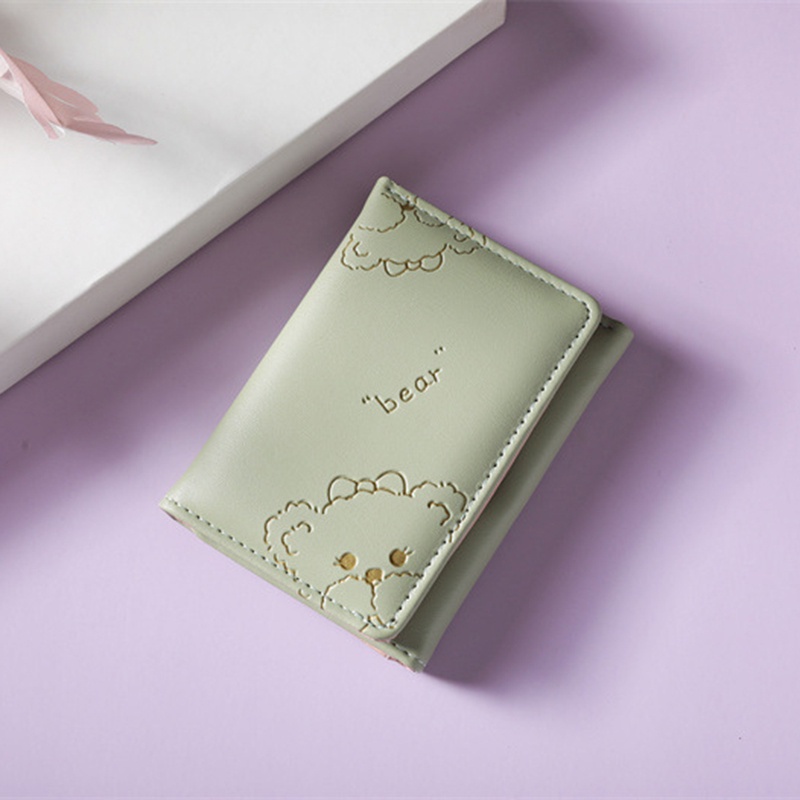 Ví Gấp Ba Trang Trí Hình Gấu Thời Trang JP5