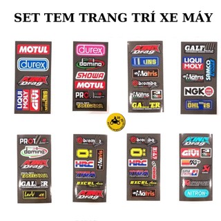 Set Tem LOGO Trang Trí Cho Xe Máy