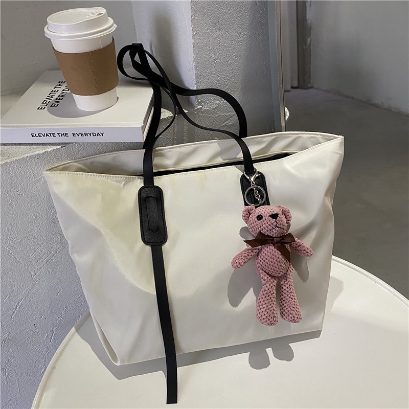 Túi xách công sở to CHIC & CHEAP vải oxford chống thấm nước, phong cách thời trang, đi học, túi tote dáng rộng LMA-0