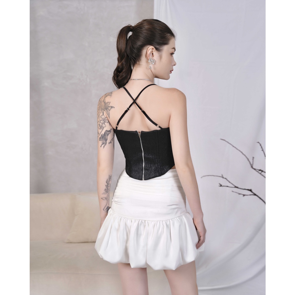 Áo Croptop nữ thiết kế corset nhún ngực - Kakaro Top - GOÛT DE JUN