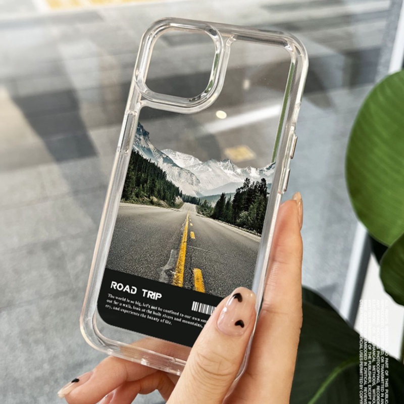 Ốp Điện Thoại DecoPhone Acrylic tpu acrylic Trong Suốt Hình Núi Tuyết Cho iphone 6s 7 8 plus x xs xr 11 12 13 14 15 max pro