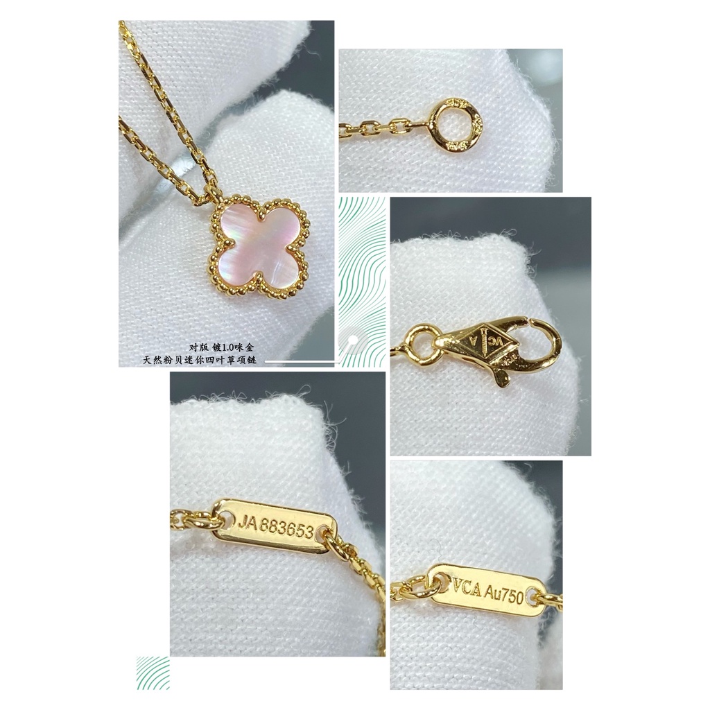 Vòng Tay May Mắn Bốn Lá Mạ Vàng Hồng 18K / 9mm