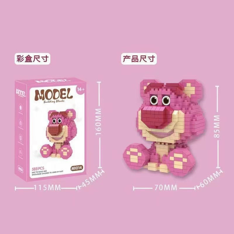Đồ Chơi Lắp Ráp Gấu Dâu Lotso Bear Nhiều Mẫu Dễ Thương Cho Bé