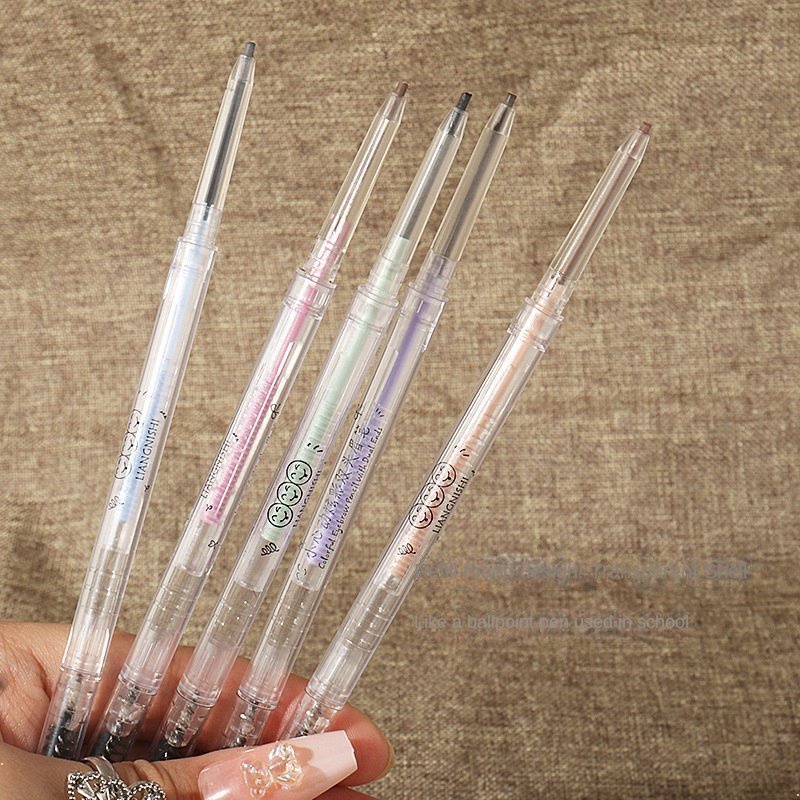 Bút Chì Kẻ Lông Mày Hai Đầu Tròn Chống Nước Chống Mồ Hôi Lâu Trôi 5 Màu Tùy Chọn