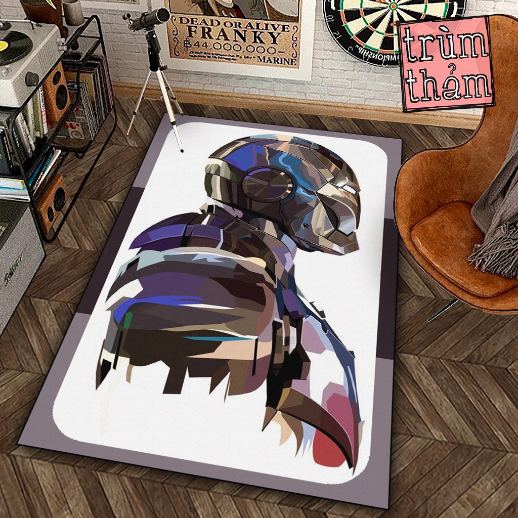 Thảm Trang Trí Iron Man Marvel Studio Film Decor Góc Học Tập Làm Việc Phòng Ngủ Phòng Khách Văn Phòng