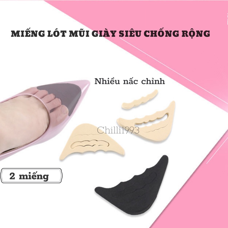 Đệm Lót Mũi Giày Chống Rộng, Giảm Size, Giảm Đau Nhức Ngón Chân Chilli1993