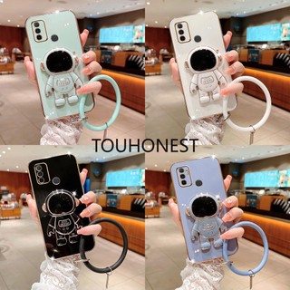Ốp Điện Thoại Silicon Hình Phi Hành Gia Có Vòng Đỡ Cho Casing Tecno Spark 5 Pro Case Tecno Spark 7 Pro Case Tecno Spark 8 Pro Case Tecno Spark 9T Case Tecno Spark 6 GO Silicone Protect 3D New Astronautstand With Ring Phone Case