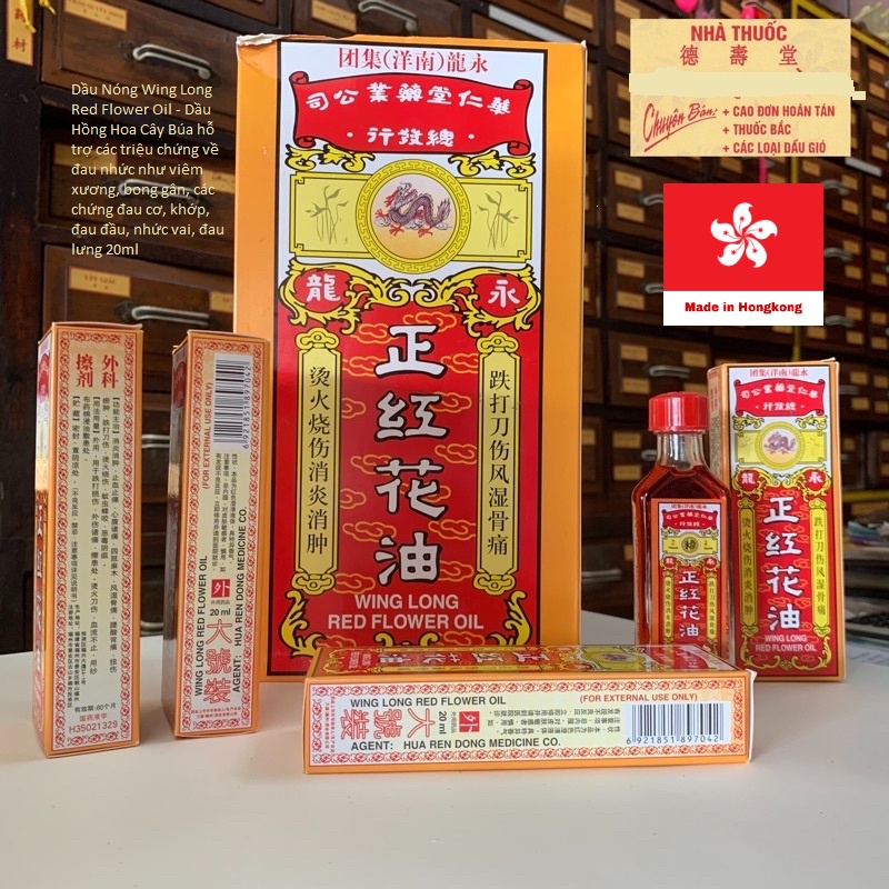 Dầu Hồng Hoa Cây Búa hỗ trợ viêm xương, bong gân, các chứng đau cơ, đau đầu