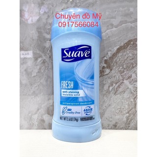 Date T7/2025_ Lăn khử mùi dạng sáp Suave 48 Hour Protection Fresh 74g của Mỹ