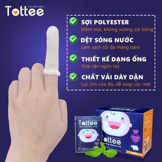 Gạc rơ lưỡi Tottee sạch răng miệng cho bé hộp 25 cái