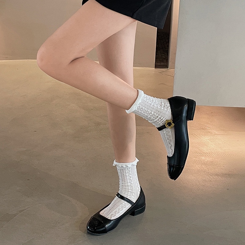Giày Cao Gót 4.5cm Mũi Tròn Phong Cách  Pháp Thời Trang Xuân Hè 2023 Cho Nữ