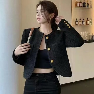 Áo dạ tweed dáng ngắn , áo khoác dạ siêu sang chảnh có bigsize ven028