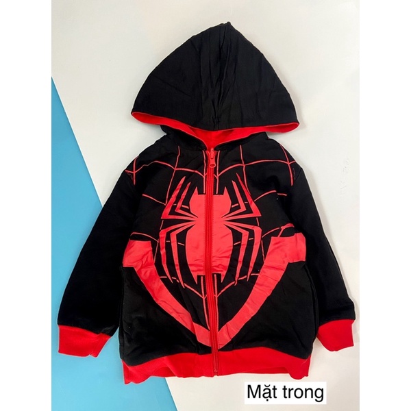 Áo khoác có mũ hoodie nỉ đỏ Spiderman Người nhện