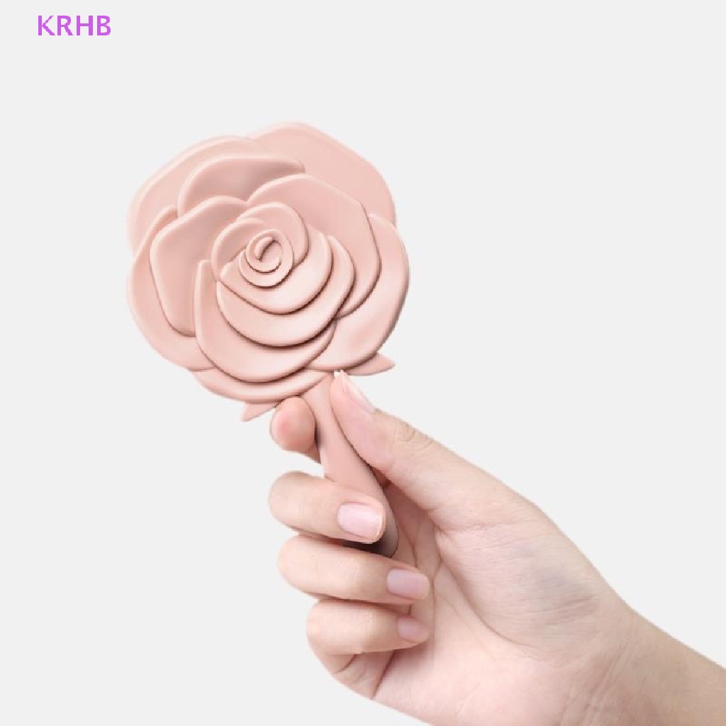 Gương Trang Điểm Cầm Tay Họa Tiết Hoa Hồng Phong Cách Vintage Mới