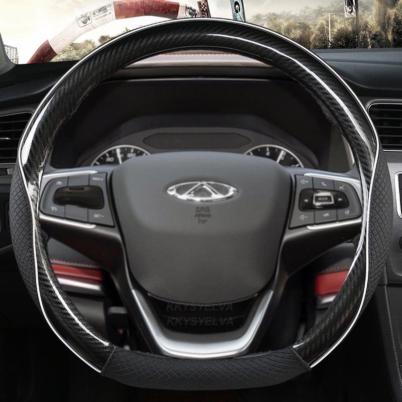 Bọc Vô Lăng Ô Tô Sợi Carbon + Da Cho Chery Tiggo 8 Arrizo 5 Pro Gx 5x eQ7 Chery Tiggo 7 Pro 2018 Phụ