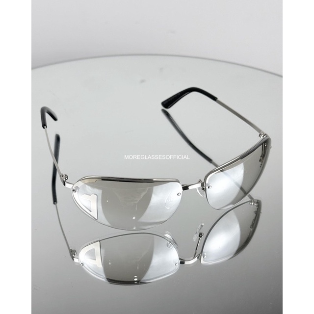 Kính mát có sẵn MOREGLASSES phong cách thời trang nam nữ Y2K Punk 2023 tròng kính chống UV 400 ảnh thật