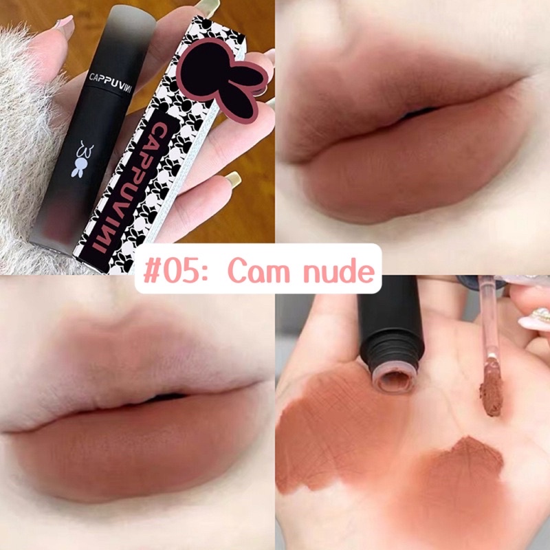 SON KEM TAI THỎ ĐEN CAPPUVINI