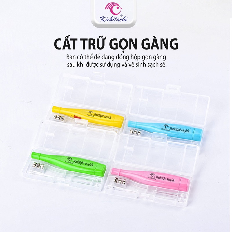 Que lấy dáy tai phát sáng có đèn led cho bé Kichilachi Kichi