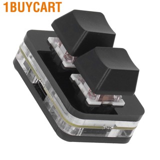 1buycart 2 Keys Red Switch Keyboard Mini USB Mechanical Keypad for Rhythm Games Copy Paste Function