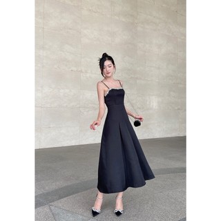GOÛT DE JUN - Đầm nữ thiết kế hai dây dáng dài đính đá sang trọng -  OREMI DRESS