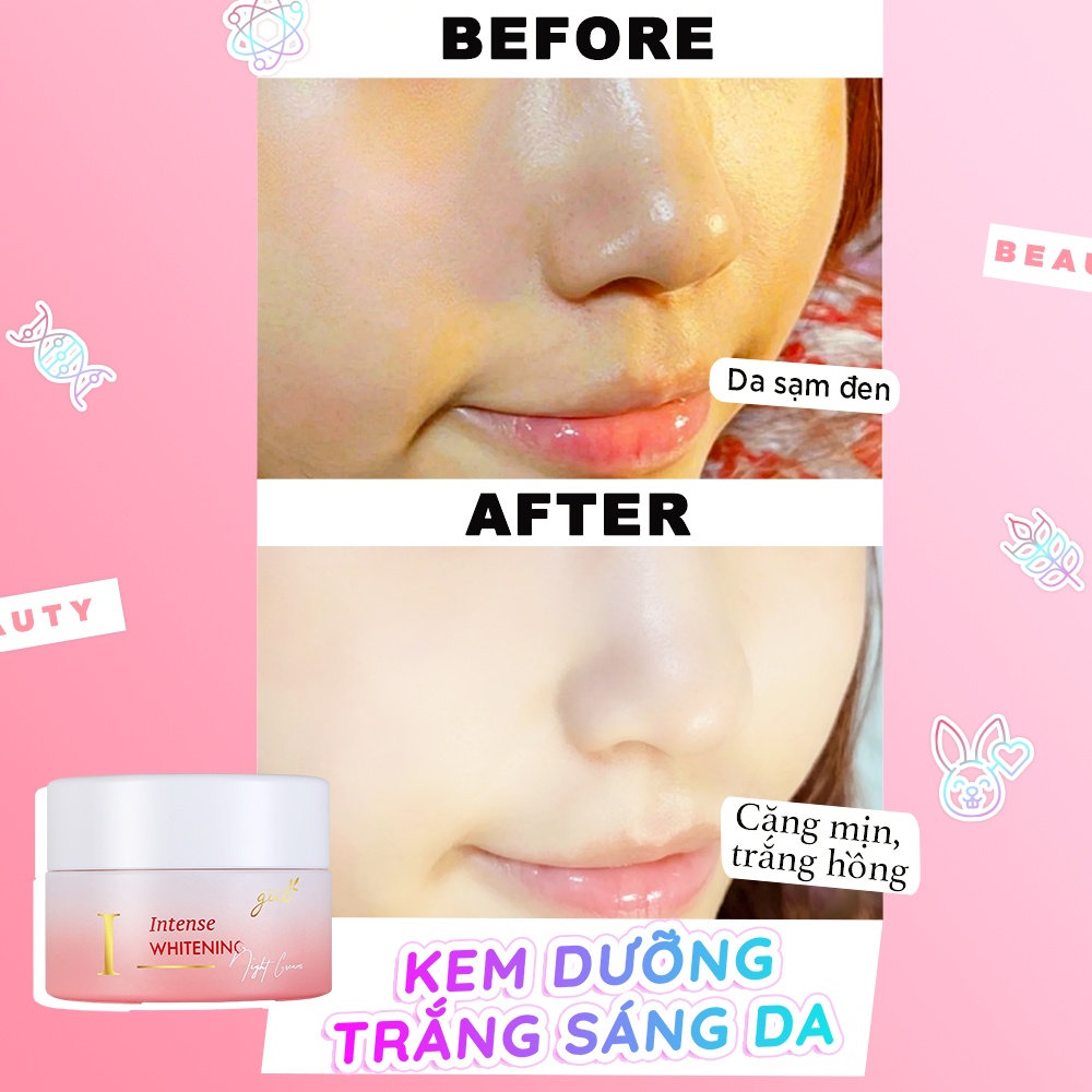 Bộ đôi Kem face đêm vi tảo đỏ dưỡng trắng hồng tự nhiên 100% thiên nhiên GUO 30gr