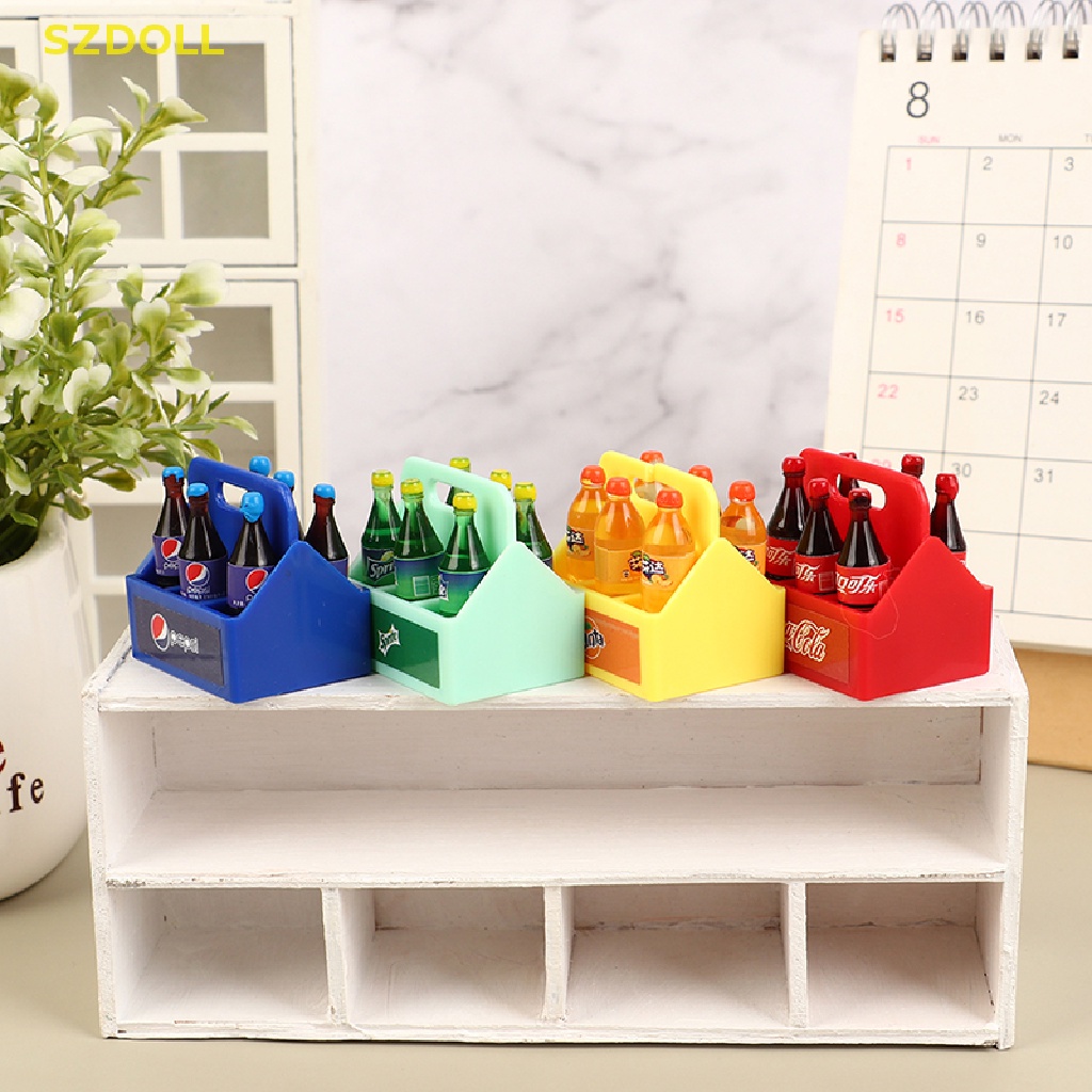 1 Set Chai Nước Ngọt / Soda / Coca Cola Đồ Chơi Nhà Búp Bê Thu Nhỏ DIY