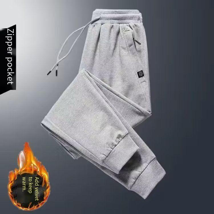 Quần Legging Thể Thao Lót Lông Cừu Dày Màu Trơn Thời Trang Mùa Đông Cho Nam Cỡ m-5xl