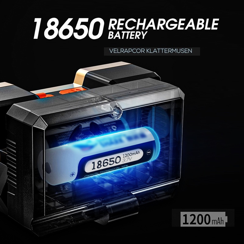 Đèn đầu siêu sáng có thể đeo, chống nước và có nhiều chế độ ánh sáng điều chỉnh. Đèn có thể sạc qua cổng USB và phù hợp cho hoạt động câu cá đêm/hiking đêm.