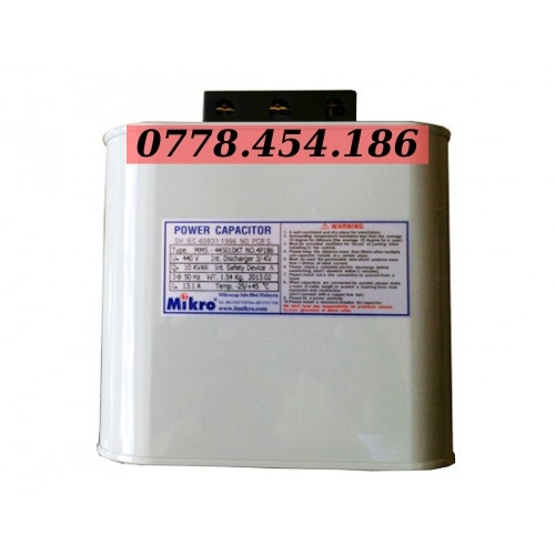 TỤ BÙ DẦU MIKRO 3 PHA 10KVAR-440V Tủ Bù Dầu Mikro 3 pha 10KAVR - 440 V , liên hệ O778454186