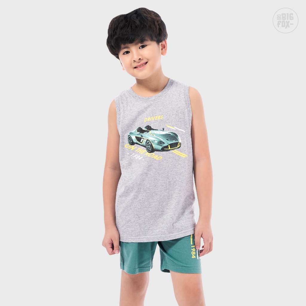 Đồ Bộ Sát Nách Bé Trai Bigfox Size Đại, Bộ Ba Lỗ Trẻ Em Mùa Hè Chất Cotton Phong Cách Sport Cỡ 3-11 Tuổi (11kg- 37kg)