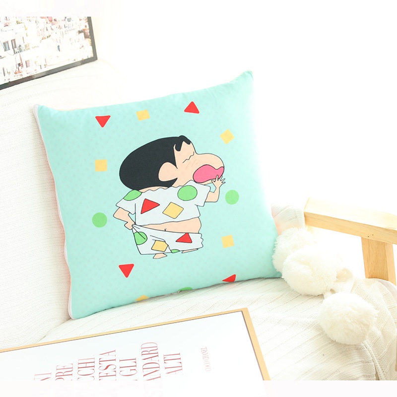 Pehl Chăn Gối Văn Phòng Nhồi Bông Dày Dặn Hình Cậu Bé Bút Chì Shin-chan Cá Tính